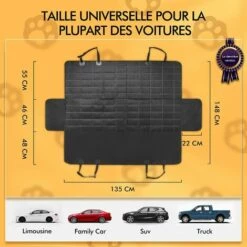 YIENJAOY Housse Voiture Chien, Protection Voiture Chien Multifonctionnel, Housse Protection Voiture Chien Universal, Tapis De Coffre Résistant Et étanche, Housse De Siège Pour Chien For Car, Truck, SUV 8 YIENJAOY Housse Voiture Chien, Protection Voiture Chien Multifonctionnel, Housse Protection Voiture Chien Universal, Tapis De Coffre Résistant Et étanche, Housse De Siège Pour Chien For Car, Truck, SUV -Cage, caisse et transport pour chien Soldes 65808843 4