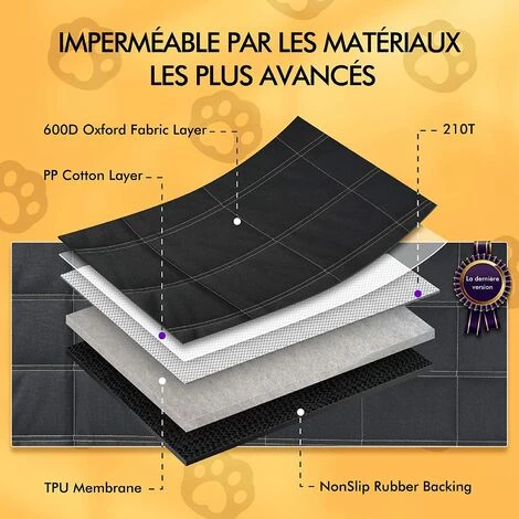YIENJAOY Housse Voiture Chien, Protection Voiture Chien Multifonctionnel, Housse Protection Voiture Chien Universal, Tapis De Coffre Résistant Et étanche, Housse De Siège Pour Chien For Car, Truck, SUV 5 YIENJAOY Housse Voiture Chien, Protection Voiture Chien Multifonctionnel, Housse Protection Voiture Chien Universal, Tapis De Coffre Résistant Et étanche, Housse De Siège Pour Chien For Car, Truck, SUV – Image 5