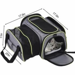 YIENJAOY Sac Transport Chat, Sac De Transport Extensible Caisse De Transport Chat Chien, Cage Transport Chat Souple Et Pliable Avec Tapis En Laine(44.5*40*28 Cm / 17.5x15.7x11inch) 7 YIENJAOY Sac Transport Chat, Sac De Transport Extensible Caisse De Transport Chat Chien, Cage Transport Chat Souple Et Pliable Avec Tapis En Laine(44.5*40*28 Cm / 17.5x15.7x11inch) -Cage, caisse et transport pour chien Soldes 65808871 3