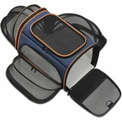 YIENJAOY Sac De Transport Pour Chat Chien, Sac De Voyage Respirant Extensible Pour Chats Pliable, Sac Pour Animaux Approuvé Par Les Compagnies Aériennes , Idéal Capacité Moins 6.5kg