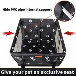 YIENJAOY Sac De Transport Chien Et Chat Avec Rehausseur, Ceinture De Siège De Voiture De Sac De Voiture D'animal Familier Respirant Pour L'animal Chat De Chien (Patte)-40 X 32 X 24 Cm -Cage, caisse et transport pour chien Soldes 65809061 3