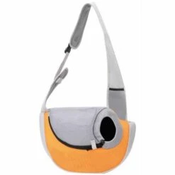 LITZEE Sac Pour Animaux De Compagnie Sac à Bandoulière Sac à Bandoulière Pour Poitrine De Chien Sac De Sortie Portable Pour Animaux De Compagnie, Gris Orange S (40 * 22 * 10cm Sac De Transport Pour Chien