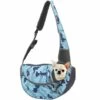 LITZEE Sac Pour Animaux De Compagnie Sac à Bandoulière Sac De Messager Pour Poitrine De Chien Sortir Sac Pour Animaux De Compagnie Portable Camouflage Bleu S (40 * 22 * ​​10cm Sac De Transport Pour Chien