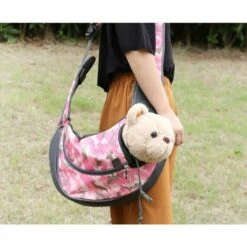 LITZEE Sac Pour Animaux De Compagnie, Sac à Bandoulière, Sac Pour Chien, Sac De Messager, Sac Portable, Camouflage Rose S (40 * 22 * ​​10 Cm) Sac De Transport Pour Chien -Cage, caisse et transport pour chien Soldes 65817867 3