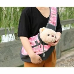 LITZEE Sac Pour Animaux De Compagnie, Sac à Bandoulière, Sac Pour Chien, Sac De Messager, Sac Portable, Camouflage Rose S (40 * 22 * ​​10 Cm) Sac De Transport Pour Chien -Cage, caisse et transport pour chien Soldes 65817867 5