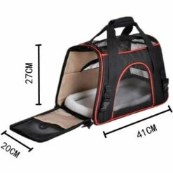 MEZHENG Sac De Transport Chat Chien Extensible Et Autres Animaux De Compagnie, Souple Et Pliable Avec Matelas En Peluche Amovible Pour Voyage En Avion/Voiture/Train Noir(47 * 24 * 33cm) 7 MEZHENG Sac De Transport Chat Chien Extensible Et Autres Animaux De Compagnie, Souple Et Pliable Avec Matelas En Peluche Amovible Pour Voyage En Avion/Voiture/Train Noir(47 * 24 * 33cm) -Cage, caisse et transport pour chien Soldes 65824285 4