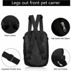 FR-LIFE Sac De Transport Pour Animaux,BR-Vie Sac à Dos Pour Chien - Sac Ajustable Pet Front Cat Dog Carrier Backpack, Transport Sac à Dos Pour Animaux De Compagnie Pour Voyager/Randonnée/Camping -XL Noir -Cage, caisse et transport pour chien Soldes 65846962 3
