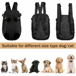 FR-LIFE Sac De Transport Pour Animaux,BR-Vie Sac à Dos Pour Chien - Sac Ajustable Pet Front Cat Dog Carrier Backpack, Transport Sac à Dos Pour Animaux De Compagnie Pour Voyager/Randonnée/Camping -XL Noir -Cage, caisse et transport pour chien Soldes 65846962 5