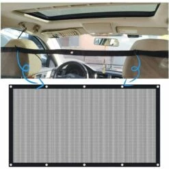 CESIèCLEFOU Barrière De Voiture Pour Chien Filet De Séparation De Voiture Avec Corde De Réglage Et Crochet Convient Pour SUV Et Petite Voiture Lefou -Cage, caisse et transport pour chien Soldes 66083757 5