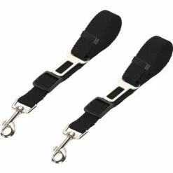 HEGUYEY Lot De 2 Harnais De Voiture Pour Chien Ceinture De Sécurité Réglable Pour Animal De Compagnie Chien Chat Ceinture De Sécurité Pour Voiture