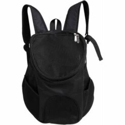 PREMIER Sac A Dos De Transport Pour Chien Chat, Mains Libres Ventilation Réglable Sac à Double Bandoulière Pour Porter Chien Chat Chinot Chaton Lapin Marcher Randonnée Voyager(Noir)