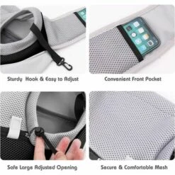 KAEJYIUT Sac Pour Animaux De Compagnie Sac à Bandoulière Sac De Messager De Poitrine De Chien Sortant Sac Pour Animaux De Compagnie Portable Sac De Transport Pour Chien Chat Sac De Transport De Poitrine Sac De Messager Sac Pour Animaux De Compagnie Noir -Cage, caisse et transport pour chien Soldes 66211465 3