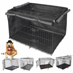 GALOZZOIT Cage Pour Chien Interieur Solide Housse De Protection, Cage Pour Chien Multifonctionnelle Résistante à La Lumière, Matériau En Tissu Oxford 420D (sans Cage Pour Chien)(125 × 77 × 81 Cm)