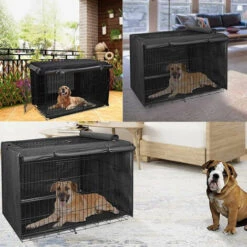 GALOZZOIT Cage Pour Chien Interieur Solide Housse De Protection, Cage Pour Chien Multifonctionnelle Résistante à La Lumière, Matériau En Tissu Oxford 420D (sans Cage Pour Chien) (110 × 73 × 76 Cm) -Cage, caisse et transport pour chien Soldes 66267350 4