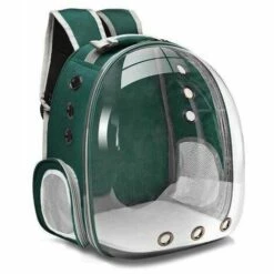 WIAN Sac Respirant Pour Animaux De Compagnie Pour Chats Ou Chiots Vert Foncé Sortant Sacs Portables Transparents Pour Chats Et Chiens Sac à Dos De Couleur Unie Sac à Dos Pour Animaux De Compagnie Aviation Pet Box Sac à Dos (Vert)