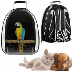 WIAN Sac à Dos Pour Animaux De Compagnie Sac à Dos Portable Pour Cage à Oiseaux Sac à Dos De Transport Pour Animaux De Compagnie En Plastique Rigide Et En Feuille -Cage, caisse et transport pour chien Soldes 66357411 3