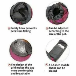 WIAN Sac De Transport Pour Animaux De Compagnie Chien Chat Petit Sac à Bandoulière Pour Animaux De Compagnie Transporter Petit Sac En Toile Pour Animaux -Cage, caisse et transport pour chien Soldes 66357496 4