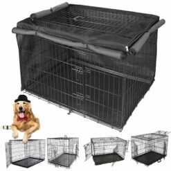 Cage Pour Chien Interieur Solide, Cage Pour Chien Multifonctionnelle Résistante à La Lumière, Matériau En Tissu Oxford 420D (sans Cage Pour Chien) (110×73×76CM)——Adélala