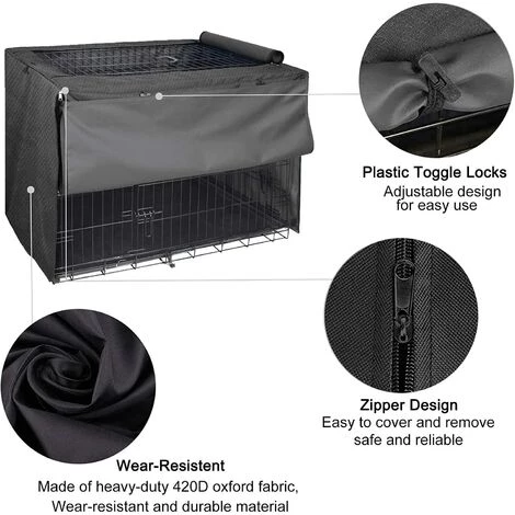 Cage Pour Chien Interieur Solide, Cage Pour Chien Multifonctionnelle Résistante à La Lumière, Matériau En Tissu Oxford 420D (sans Cage Pour Chien) (110×73×76CM)——Adélala 2 Cage Pour Chien Interieur Solide, Cage Pour Chien Multifonctionnelle Résistante à La Lumière, Matériau En Tissu Oxford 420D (sans Cage Pour Chien) (110×73×76CM)——Adélala – Image 2