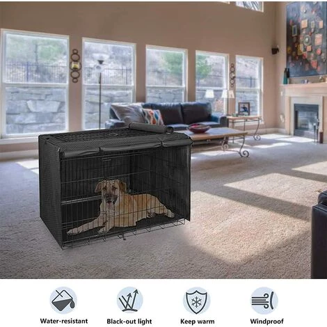 Cage Pour Chien Interieur Solide, Cage Pour Chien Multifonctionnelle Résistante à La Lumière, Matériau En Tissu Oxford 420D (sans Cage Pour Chien) (110×73×76CM)——Adélala 4 Cage Pour Chien Interieur Solide, Cage Pour Chien Multifonctionnelle Résistante à La Lumière, Matériau En Tissu Oxford 420D (sans Cage Pour Chien) (110×73×76CM)——Adélala – Image 4