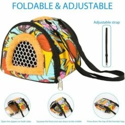 WIAN Sac De Transport Pour Animaux De Compagnie, Panier De Transport Pour Hamster Avec Sangles En Nylon, Tente Pour Animaux De Compagnie Chaude Et Respirante, Sac De Transport Pour Animaux De Compagnie à Fermeture éclair Pliable -Cage, caisse et transport pour chien Soldes 66796647 4