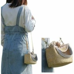 WIAN Sac De Transport Pour Animal De Compagnie - Portable Et Respirant - Pour Hamster - Sac à Main De Voyage - Pour La Randonnée - Chaud - Pour L'hiver - Avec Cage D'écureuil -Cage, caisse et transport pour chien Soldes 66796906 4