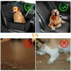 MEZHENG Siège Auto Pour Chien - Housse De Siège Auto Pour Chien De Qualité Supérieure Pour Chaque Voiture - Siège Avant Pour Chien Imperméable Lavable Et Indéchirable -Cage, caisse et transport pour chien Soldes 66802305 4