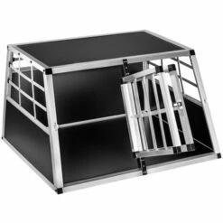 TECTAKE Caisse De Transport Chien En Aluminium 89 Cm X 69 Cm X 50 Cm Noir - Noir -Cage, caisse et transport pour chien Soldes 66850928 3
