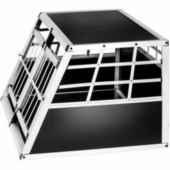 TECTAKE Caisse De Transport Chien En Aluminium 89 Cm X 69 Cm X 50 Cm Noir - Noir -Cage, caisse et transport pour chien Soldes 66850928 4