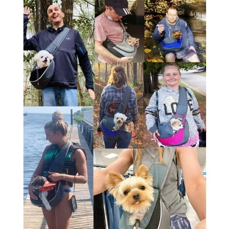 OCXIN Portable Pet Chiens Chats Chiot Messenger Sac Voyage Transporteur Sac À Bandoulière Respirant Maille Sac De Transport Petits Chiens Chat Sling Pet Sling Sac À Dos Sac Pour Chien De Voyage,L 4 OCXIN Portable Pet Chiens Chats Chiot Messenger Sac Voyage Transporteur Sac À Bandoulière Respirant Maille Sac De Transport Petits Chiens Chat Sling Pet Sling Sac À Dos Sac Pour Chien De Voyage,L – Image 4