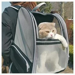 GGNRALNY Sac à Dos Chat Chien, Sac Transport Chat Chien Respirant Et Pliable Pour Petits Chats Et Chiens Chiot, Sac à Dos De Transport Chat Avec Sangle De Sécurité Intérieure -Cage, caisse et transport pour chien Soldes 67353851 5