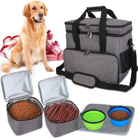 WIAN Équipement Pour Chien De Voyage Pour Sac Pour Animaux De Compagnie, Sac De Voyage Pour Chien Pour Transporter De La Nourriture Pour Animaux, Des Jouets, Etc., Sac De Rangement Multifonctionnel Portable à Une épaule 1 WIAN Équipement Pour Chien De Voyage Pour Sac Pour Animaux De Compagnie, Sac De Voyage Pour Chien Pour Transporter De La Nourriture Pour Animaux, Des Jouets, Etc., Sac De Rangement Multifonctionnel Portable à Une épaule