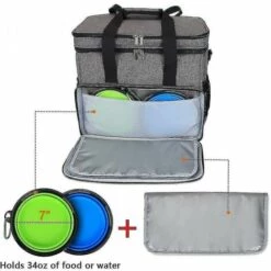 WIAN Équipement Pour Chien De Voyage Pour Sac Pour Animaux De Compagnie, Sac De Voyage Pour Chien Pour Transporter De La Nourriture Pour Animaux, Des Jouets, Etc., Sac De Rangement Multifonctionnel Portable à Une épaule 7 WIAN Équipement Pour Chien De Voyage Pour Sac Pour Animaux De Compagnie, Sac De Voyage Pour Chien Pour Transporter De La Nourriture Pour Animaux, Des Jouets, Etc., Sac De Rangement Multifonctionnel Portable à Une épaule -Cage, caisse et transport pour chien Soldes 67534130 3