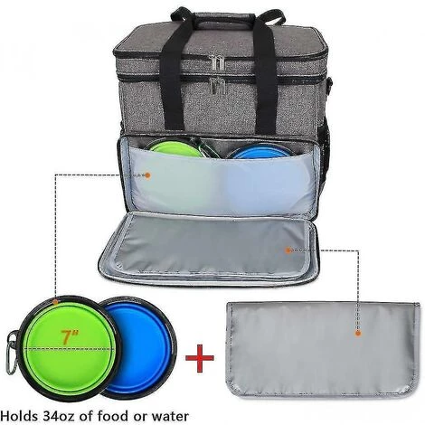 WIAN Équipement Pour Chien De Voyage Pour Sac Pour Animaux De Compagnie, Sac De Voyage Pour Chien Pour Transporter De La Nourriture Pour Animaux, Des Jouets, Etc., Sac De Rangement Multifonctionnel Portable à Une épaule 3 WIAN Équipement Pour Chien De Voyage Pour Sac Pour Animaux De Compagnie, Sac De Voyage Pour Chien Pour Transporter De La Nourriture Pour Animaux, Des Jouets, Etc., Sac De Rangement Multifonctionnel Portable à Une épaule – Image 3