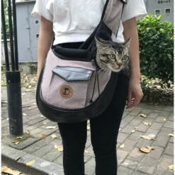 WIAN Sac Pour Animaux De Compagnie Chat Et Chien Sac De Transport Avec Bandoulière Transport Mains Libres Gris Une épaule Diagonale Petit Chien Sac De Sortie Portable -Cage, caisse et transport pour chien Soldes 67534145 3