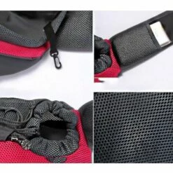 WIAN Sac Pour Animaux De Compagnie Chat Et Chien Sac De Transport Chat Et Chien Voyage Portable Sac à Bandoulière Sac à Dos En Maille Respirante Pour Animaux De Compagnie Avec Sac De Transport Mains Libres Messager - Rose Rouge -Cage, caisse et transport pour chien Soldes 67534265 3