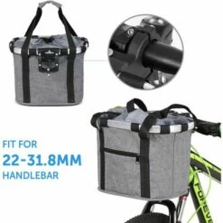 GRID COOL Panier De Vélo Pliant Petit Sac De Transport Pour Chien De Chat Panier De Guidon Panier De Vélo Pliable Pour Animaux 7 Couleurs 34 * 28 * 25cm -Cage, caisse et transport pour chien Soldes 67575558 4