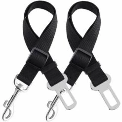 JOORRT Voiture Ceinture De Securite Pour Chien Indéchirable Réglable, 2 Pcs Harnais Voiture Chien Voiture Universel
