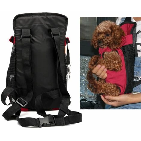 Ensoleillé Pet Backpack Outing Bag Sac De Transport Sac à Dos Pour Chien Sac à Dos Poitrine, Rouge L 5 Ensoleillé Pet Backpack Outing Bag Sac De Transport Sac à Dos Pour Chien Sac à Dos Poitrine, Rouge L – Image 5
