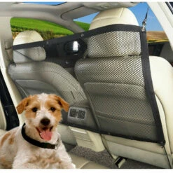 YIENJAOY AGILITY Barrière De Voiture Pour Chien Ou Animal Domestique Filet De Séparation Avec Corde De Réglage Et Crochet Convient Pour Pick-up SUV Et Petite Voiture