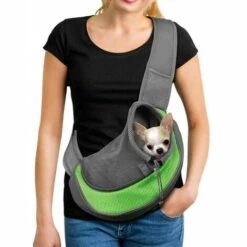 ENLENK Sac De Transport Portable Chien Sac Bandoulière Filet Respirant Pour Chien Et Chat Chiot épaule Pour Animaux De Compagnie Sling Sac Transporteur Réglable Sac De Voyage Pour Petits Animaux Chien,L