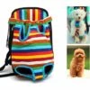 QERSTA Sac à Dos Pour Animal De Compagnie, Réglable, Mains-Libres, Jambes écartées Et Respirant Sac à Dos Pour Animal De Compagnie Chien Devant, Multicolore, S