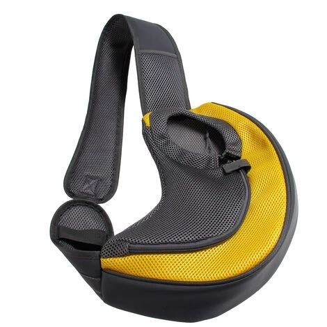 ELLE Sac Messager Pour Animal De Compagnie, Sac à Bandoulière En Filet Respirant Pour Petits Animaux De Compagnie, Sac De Mains Libres Pour Chat Et Chien Pour Voyager,jaune,L 1 ELLE Sac Messager Pour Animal De Compagnie, Sac à Bandoulière En Filet Respirant Pour Petits Animaux De Compagnie, Sac De Mains Libres Pour Chat Et Chien Pour Voyager,jaune,L