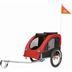 TRIXIE Roulotte De Vélo, M: 63 × 68 × 75/137 Cm, Noir/rouge