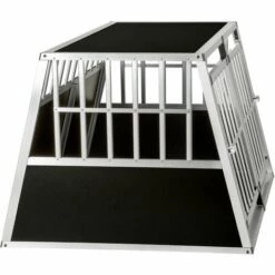 TECTAKE Cage De Transport Pour Chien Double En Aluminium 104 Cm X 90,5 Cm X 69 Cm Noir - Noir -Cage, caisse et transport pour chien Soldes 7514356 5