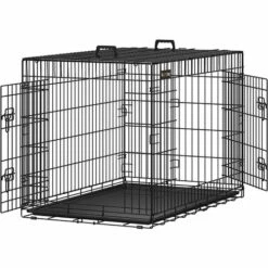 FEANDREA Cage Pour Chiens, 107cm X 70cm X 77,5 Cm, Noir PPD42H Par SONGMICS PPD42H - Noir